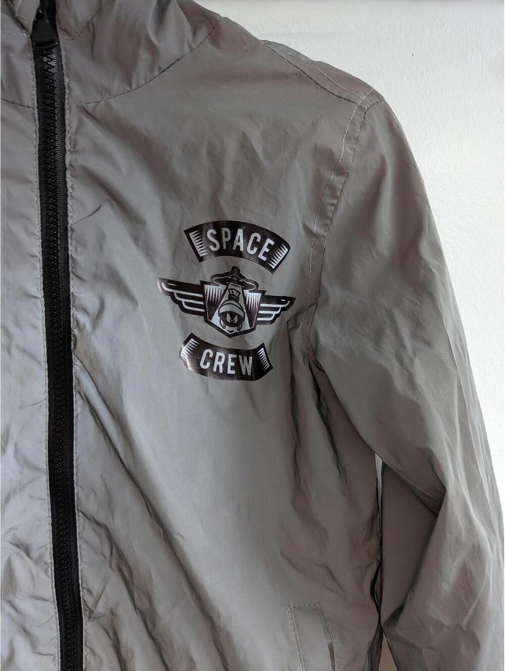 Members Only Jacket Boys 10/12 Gray Marvin The Martian Looney Tunes Windbreaker - Picture 2 of 6